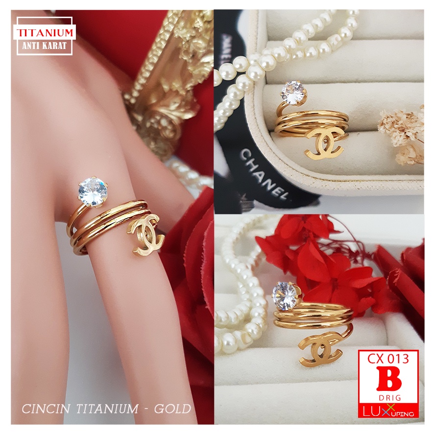 CX 013 Cincin Titanium Kata Fantastic Cincin Wanita Dewasa Anti Karat Selamanya Cincin Titan Murah Perhiasan  Koleksi Wanita Luxx Xuping