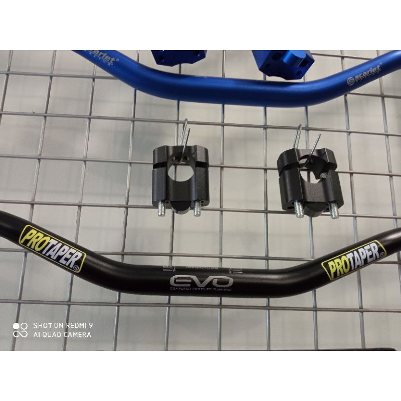 Stang Fatbar Protaper Evo Low Stang Contour Plus Raiser Peninggi Stang Hitam Motor KLX 150 BF DT CRF 150L Beat Street RX King Vixion Ninja Megapro Tiger PCX ADV CB 150 Satria Fu Byson Universal