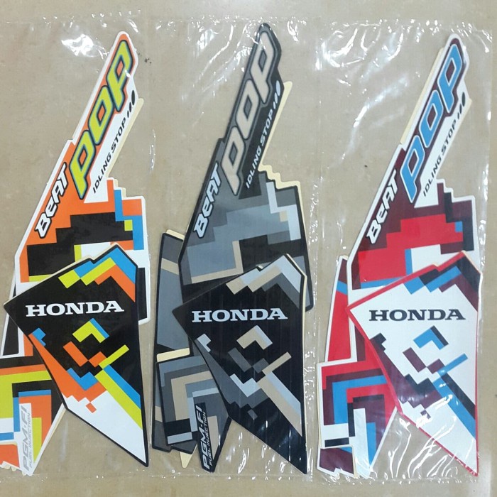 Striping motor Beat pop 2018 / Stiker body Beat pop 2018 TERMURAH