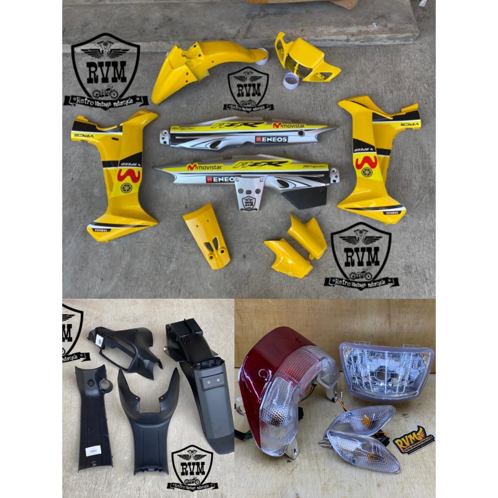 Full set body Yamaha Fiz r movistar kuning body halus body kasar  lampu Fiz R moviestar kuning silve