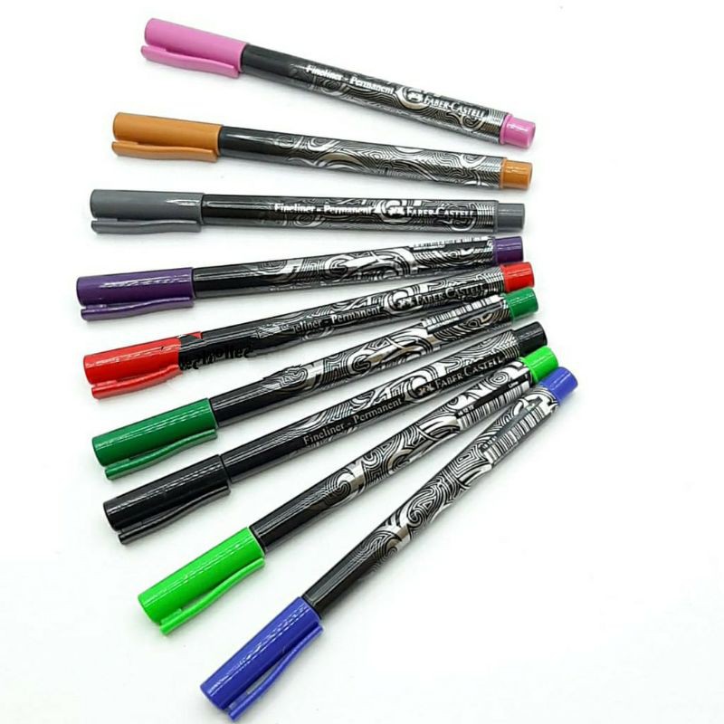 

FABER CASTELL FINELINER PERMANENT COLOR MARKER SPIDOL WARNA PERMANEN MATA HALUS