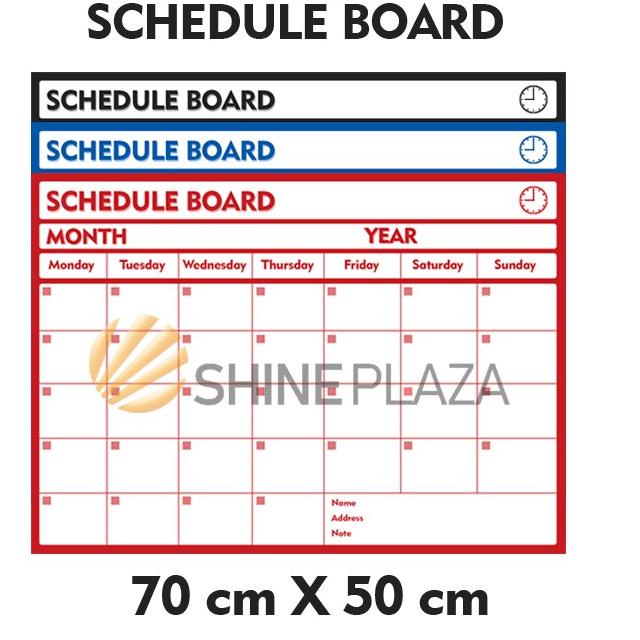 

[35] Schedule Board Pastel TRG - Papan Jadwal Papan Whiteboard Flexible TRG - Monthly Planner TRG [lc -107]