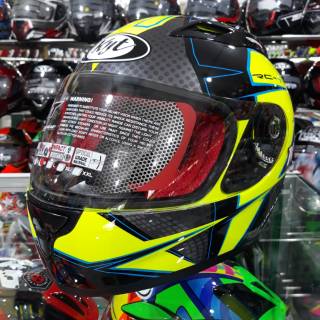 Helm Kyt Rc7 Motif 14 Yellow Fluo Blue Full Face Shopee Indonesia