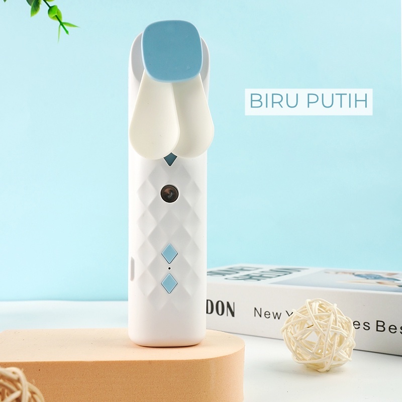 Kipas Angin Mini Portable Nano Spray 2 in 1 Usb Cas Genggam Bisa Di Isi Air Kipas Hydrating Multifungsi Handheld Nano Spray Fan