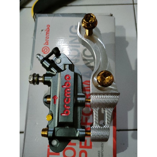KALIPER MONOBLOK 4PISTON PLUS BREKET RX KING VIXION JUPITER NOUVO
