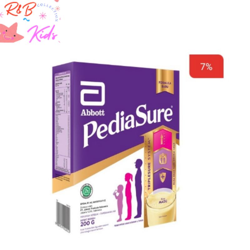 Pediasure Triplesure Susu Formula Pertumbuhan Anak Madu 200 Gram
