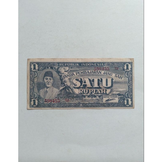 uang Kuno rp1 Sukarno thn 1945 seri ORI awal kemerdekaan