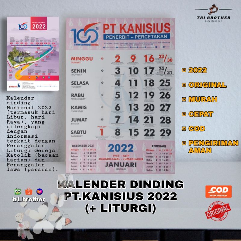 

Kalender Dinding PT.Kanisius 2022 (+Liturgi)