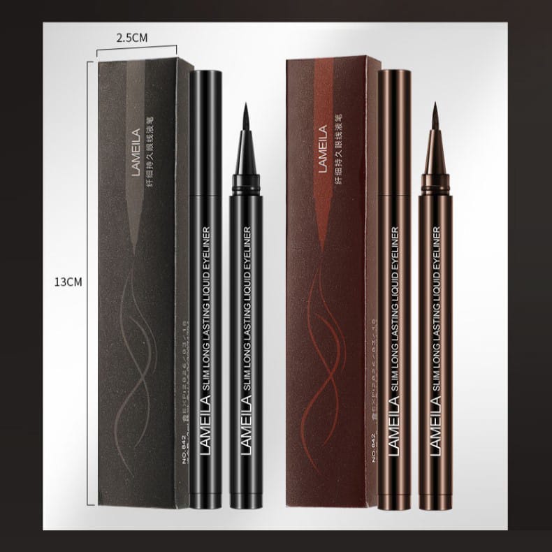 LAMEILA 842 EYELINER BLACK &amp; BROWN COLOR WATERPROOF &amp; LONG LASTING