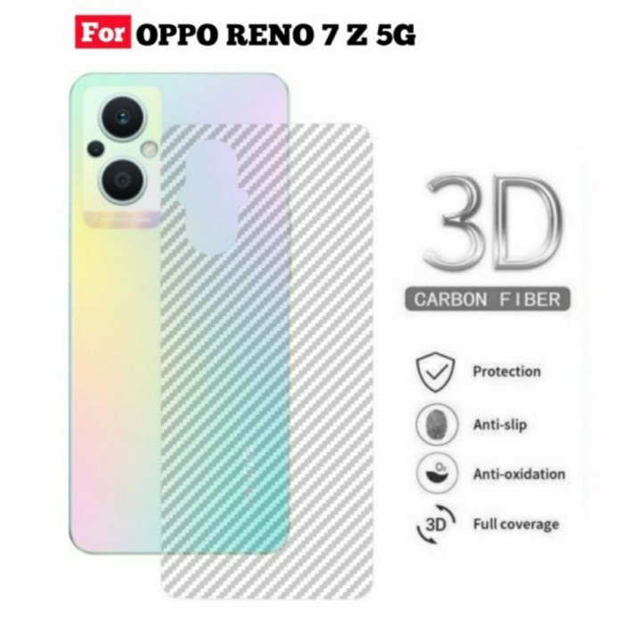 SKIN CARBON OPPO RENO 7 5G RENO 7Z 5G - ANTI GORES BELAKANG RENO 7Z