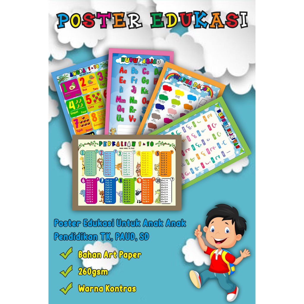 Jual POSTER EDUKASI ANAK ANAK | Shopee Indonesia