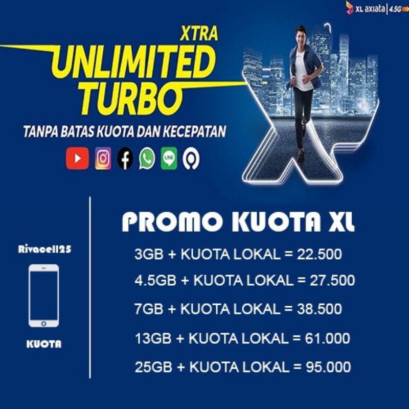 PROMO MURAH PAKET INTERNET KUOTA XL XTRA COMBO | COMBO LITE 3GB 4.5GB 7GB 13GB 25GB 37GB
