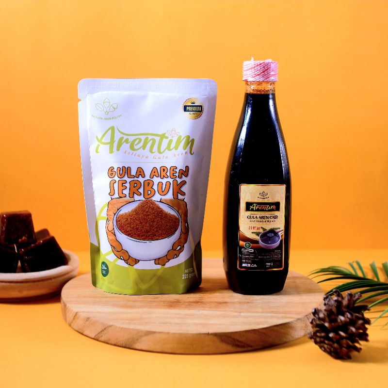 

Gula Aren Serbuk 225gr + Gula Aren Cair 500ml Arentim