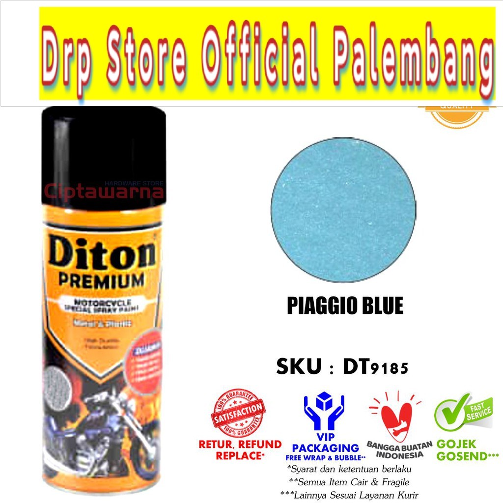 Cat Semprot Diton PREMIUM 9185 PIAGGIO BLUE 400 ML