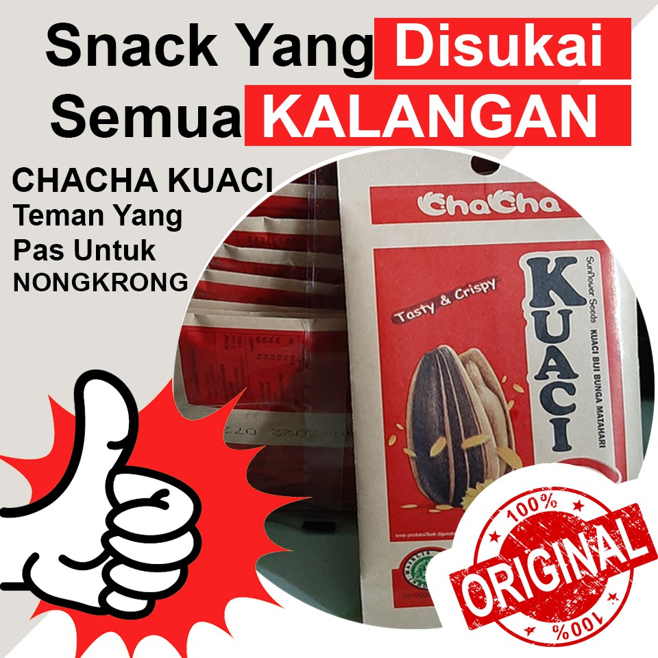 

SNACK ENAK CHACHA KUACI ASLI ORIGINAL 20 BAG