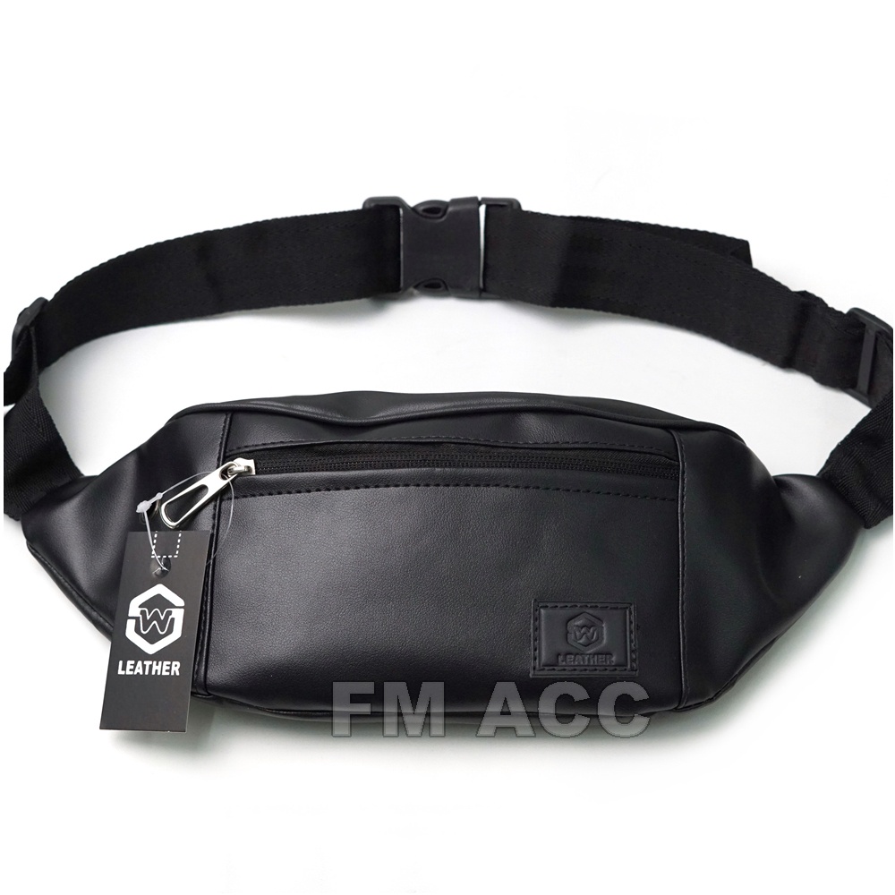 PROMO MURAH-Tas Slempang Selempang Pria Kulit Import Murah Original GRATIS Jam Tangan Pria Keren