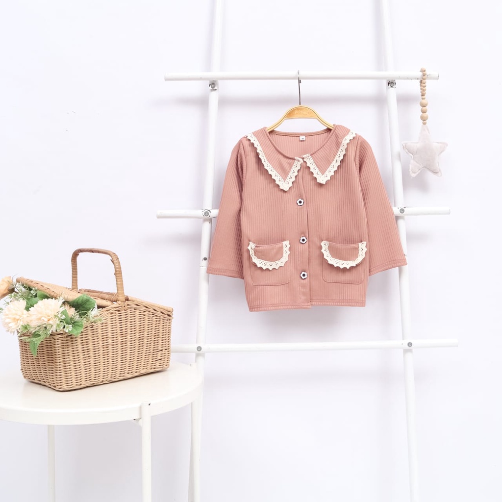 ATASAN ANAK PEREMPUAN OLIVIA CARDI 2-4 Tahun Cardigan Anak