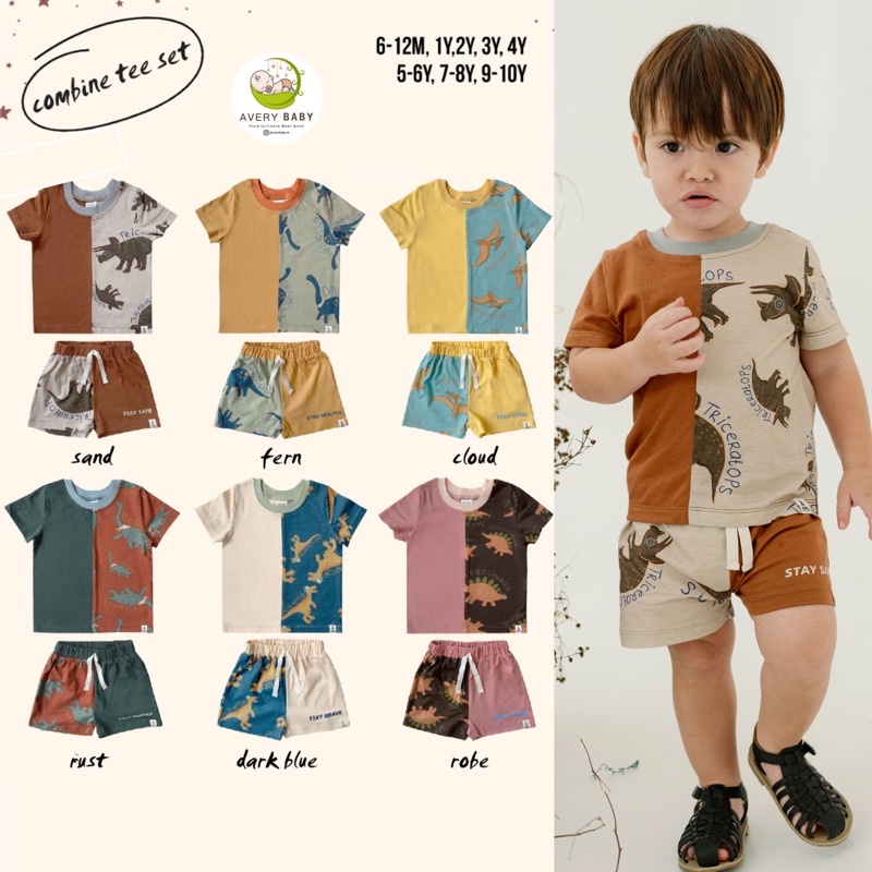 BOHOPANNA ZANE SET /COMBINE TEE SET BOHOPANNA / BOHOPANNA DINO SET / Setelan Anak