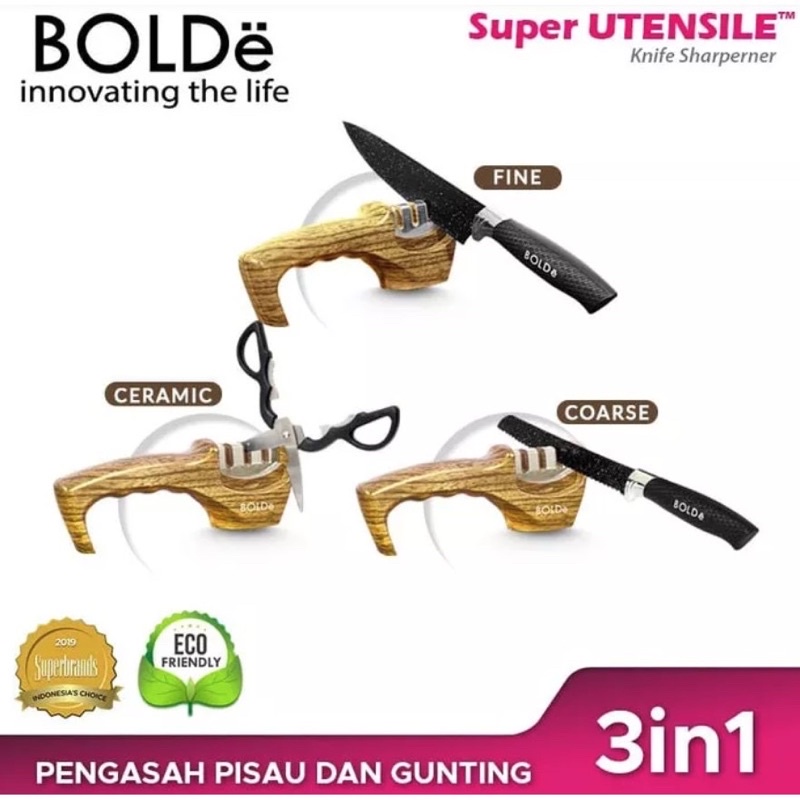 BOLDe Super Utensil Knife Sharpener 3IN1 100% ORI