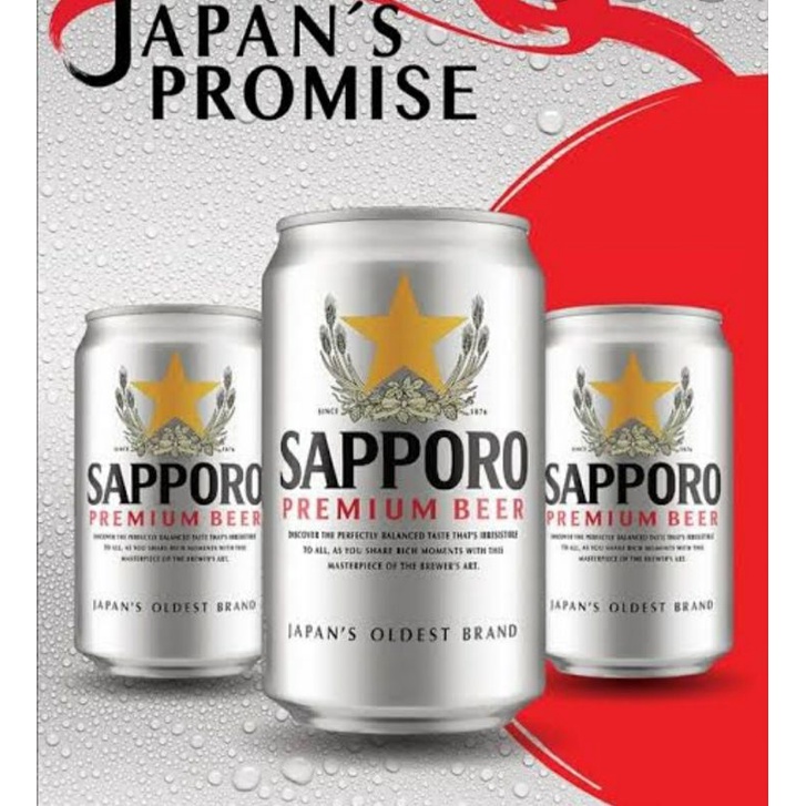 Sapporo beer Sapporo bir Sapporo premium beer 330ml 24can Beer Jepang Beer import 330ml 24 kaleng per box