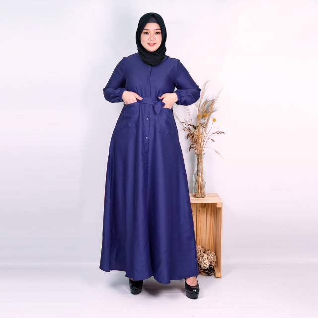 Gamis Habibah maxi kemeja/ gamis termurah / Dress Muslim / Maxi Dress Muslim