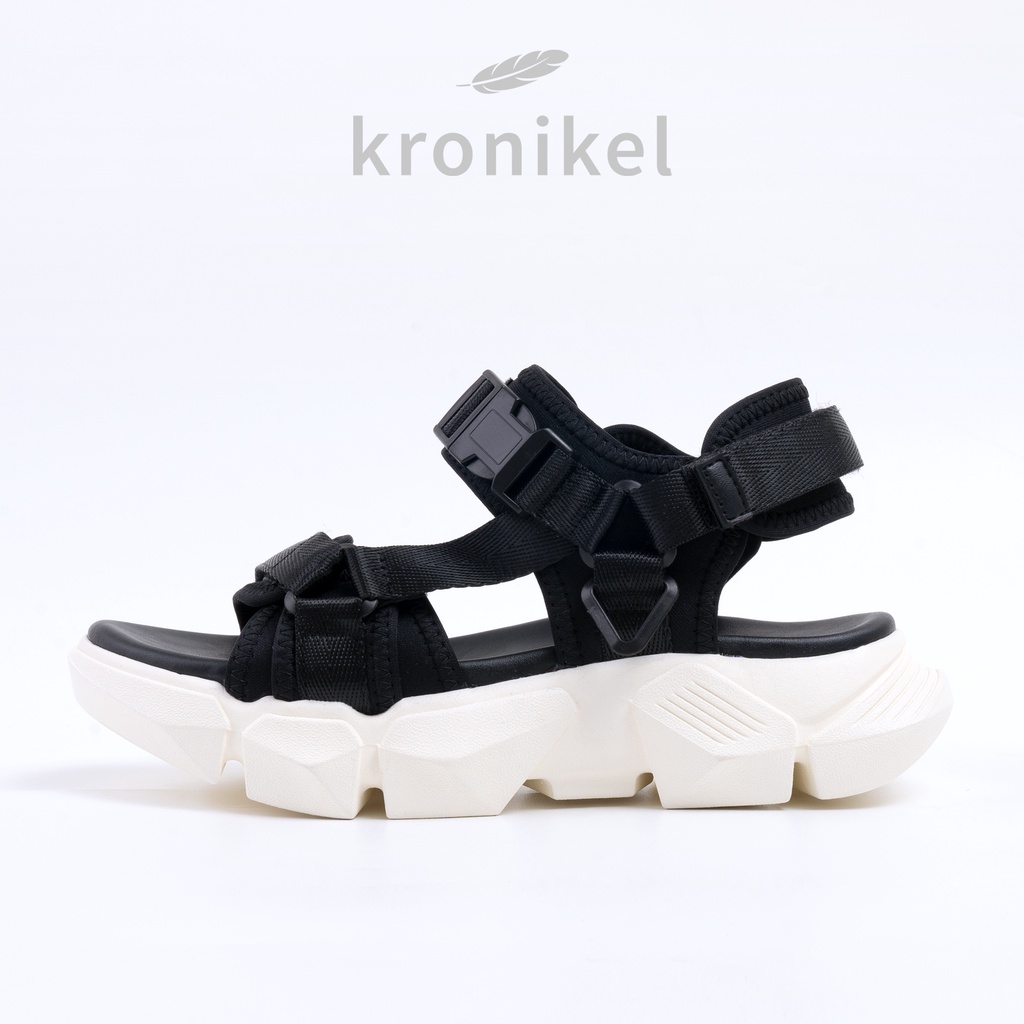 [PREMIUM LOKAL BRAND] KRONIKEL PROJECT // HANA 2-in-1 Sandals - Black