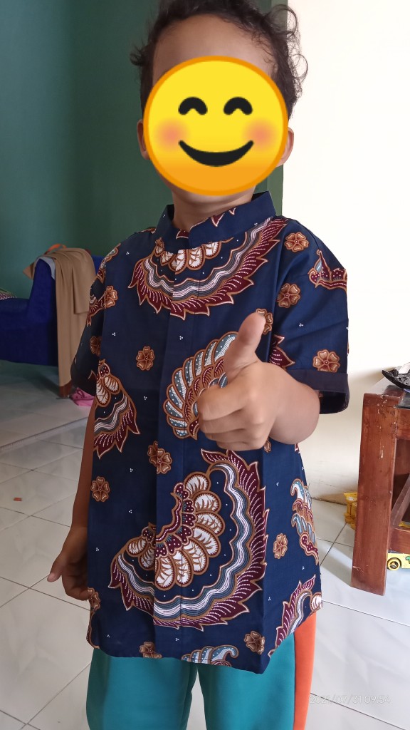 Kemeja Koko Batik Anak Baturaden Navy Series By Natta_line