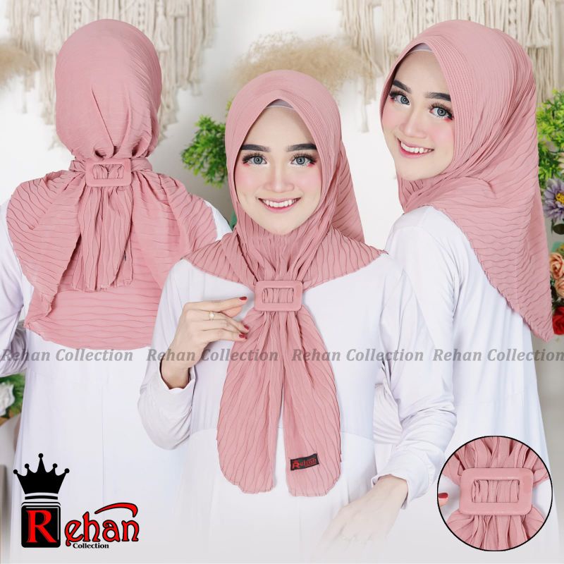 JILBAB GESPER GELOMBANG / BERGO PLISKET / JILBAB PLISKET / JILBAB GESPER / PLISKET GESPER / HIJAB INSTAN