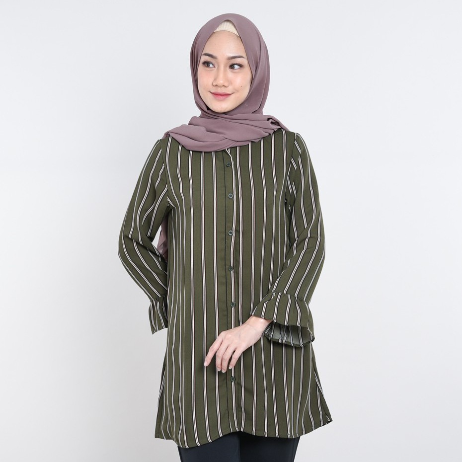 Aleeya Brand Tunik Arumi Line Motif Ruffle