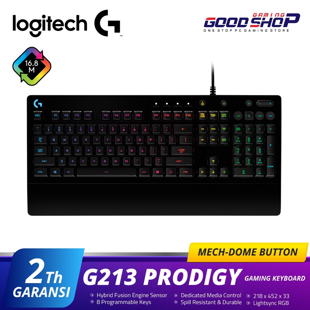 Logitech G213 - RGB Gaming Keyboard