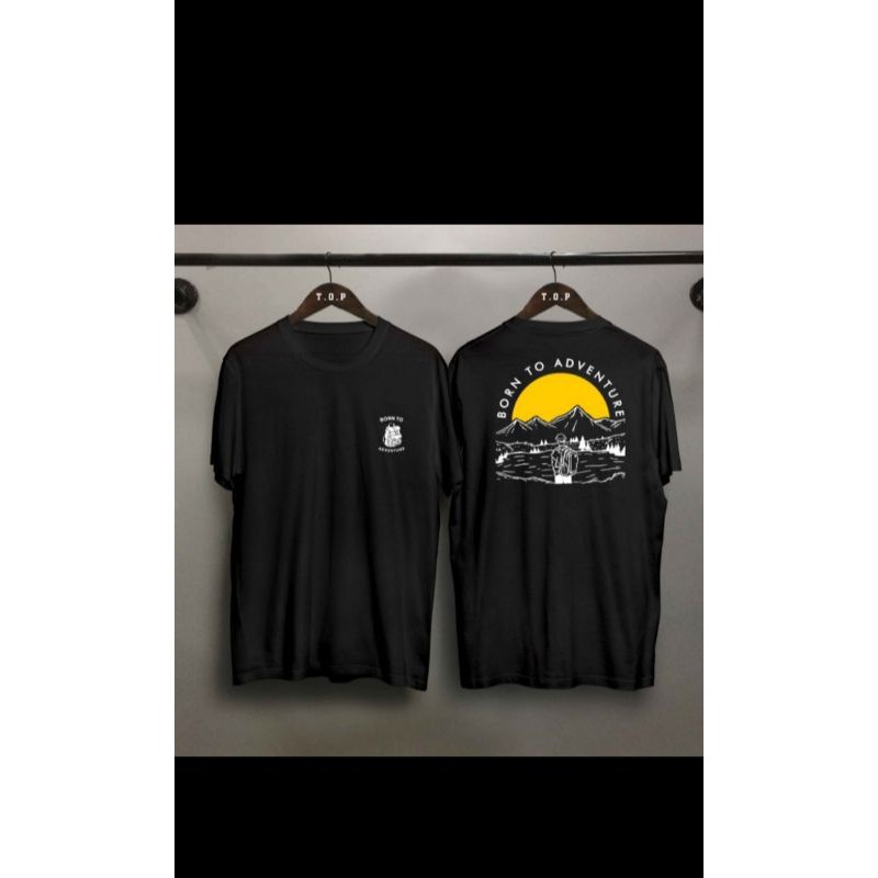 Baju Kaos Distro Pria Wanita/T-Shirt Born Adventure