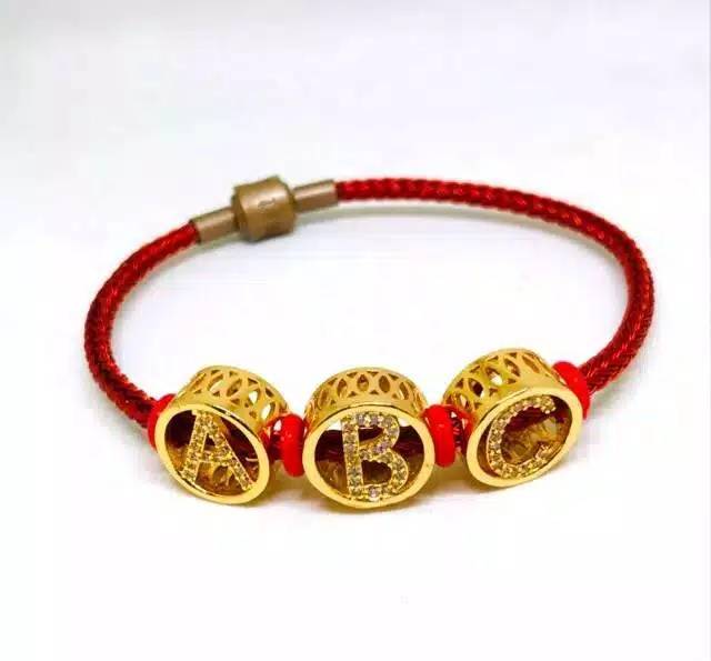 Fifi Fashion Gelang tali keren untuk liontin dan charm, anti air 12#