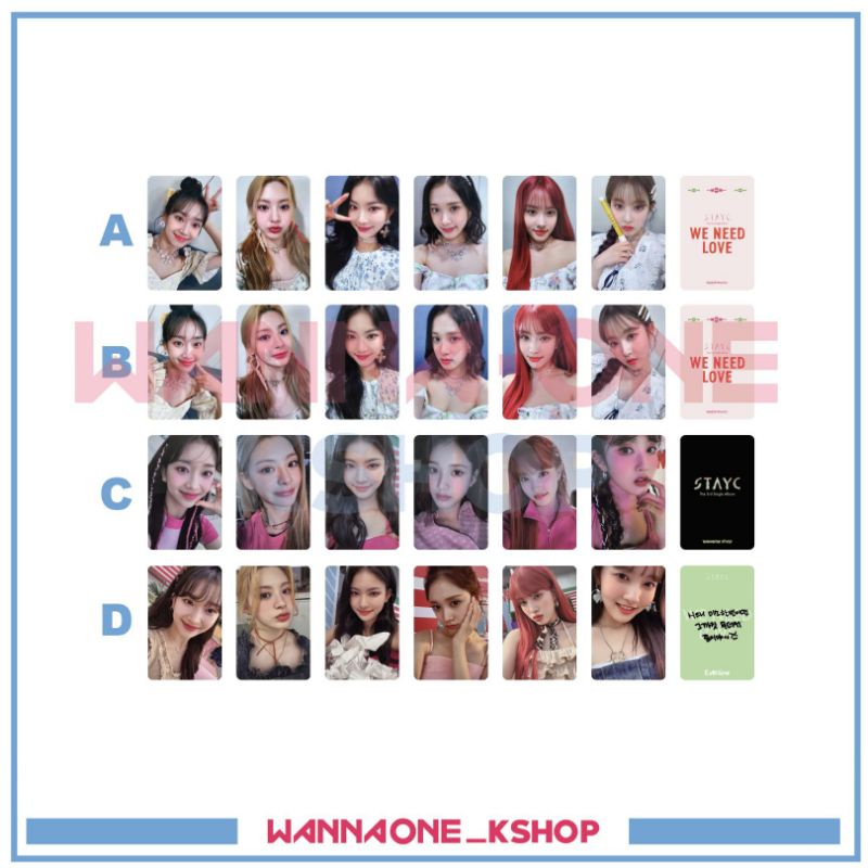 bene photocard stayc we need love