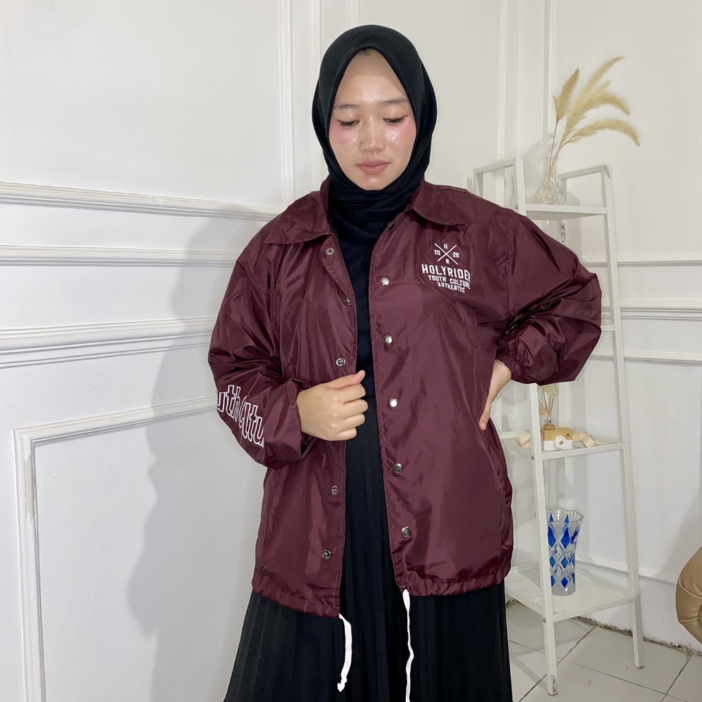 YOUTH CULTURE Coach Jacket holyrider BORDIR MAROON II Jaket Coach model winbacker