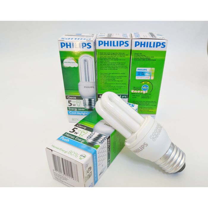 Lampu Philips Genie - 5 Watt 3 jari - CDL CoolDayLIght PUTIH