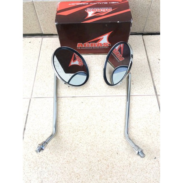 Polaris unik Spion Bulat Cermin Motor Kaca Sepion Tangkai Panjang Drat 14 Yamaha V75 Yamaha V80