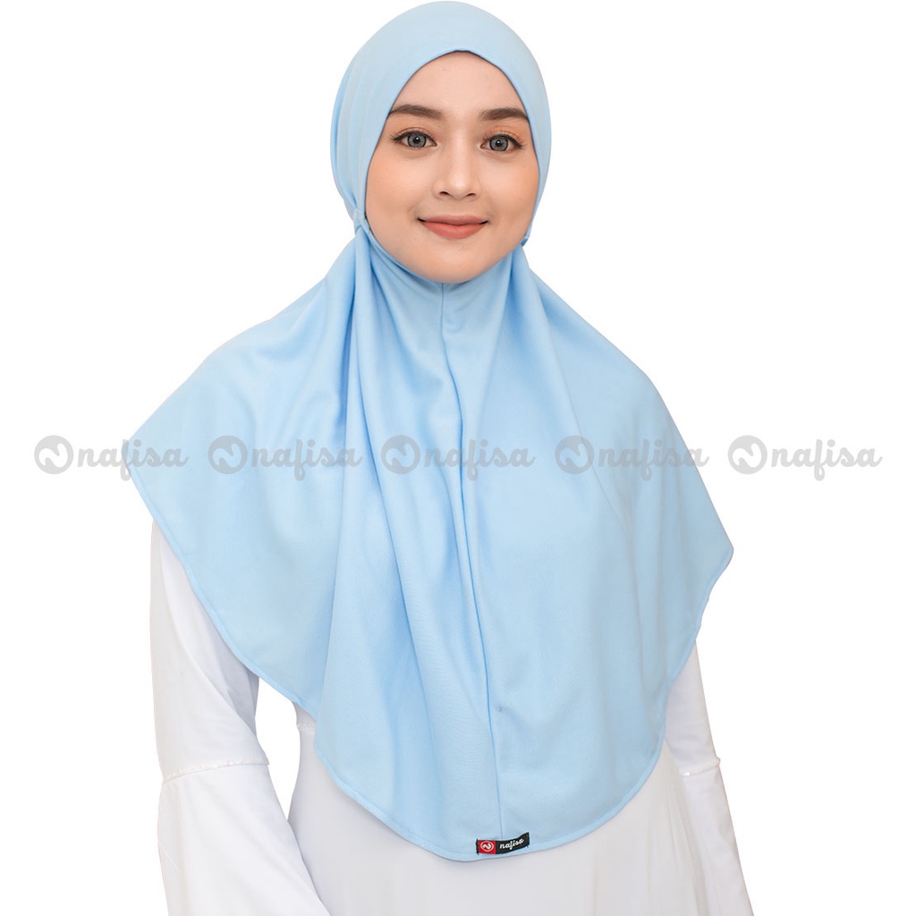 Jilbab Nafisa At Home JUMBO |  SUPER JUMBO  | khimar instan non pet syari | hijab instan Bergo | Kerudung Kaos PE