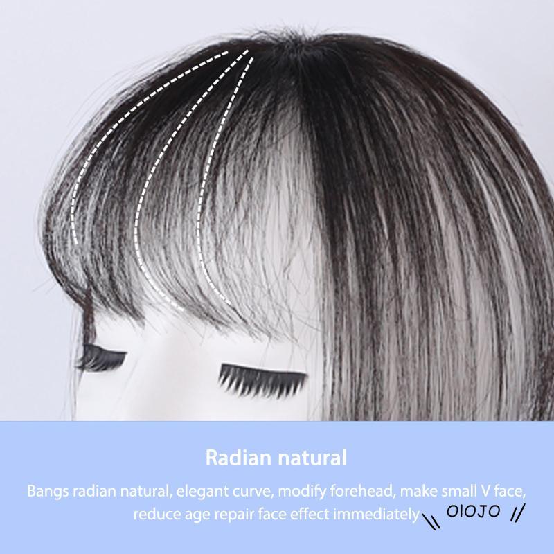 【COD】Wig Rambut Poni Palsu 3D Pengganti Warna Putih Untuk Wanita