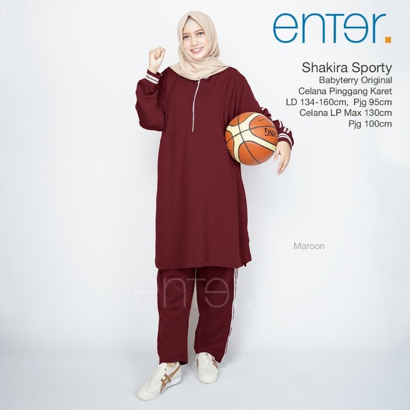 Baju Olahraga Jumbo Ld 130 cm Shakira Sporty Alicia Hoodie Set Original Enter