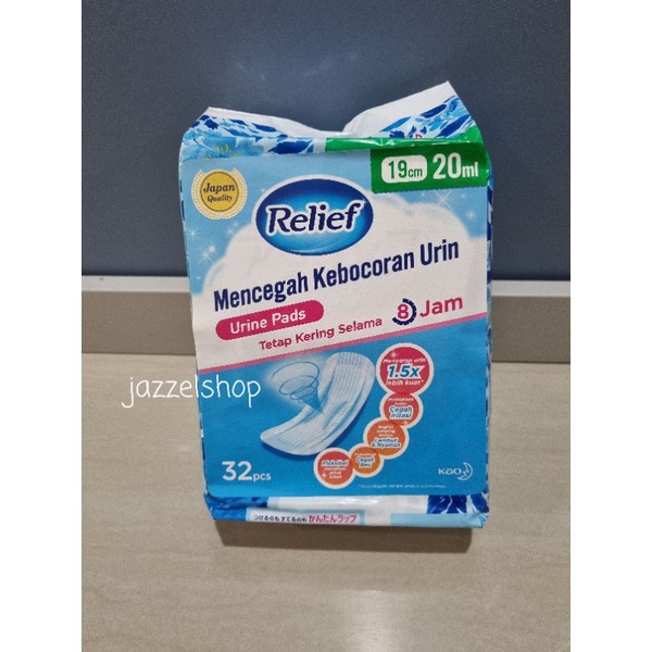 RELIEF urine pad pads untuk wanita 20ml isi 32pcs