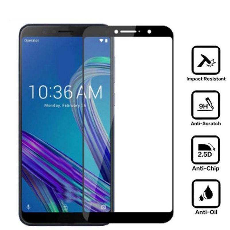 ASUS MAX PRO M1 ZB601KL TAMPERED GLASS TG ANTI GORES FULL DAN BENING