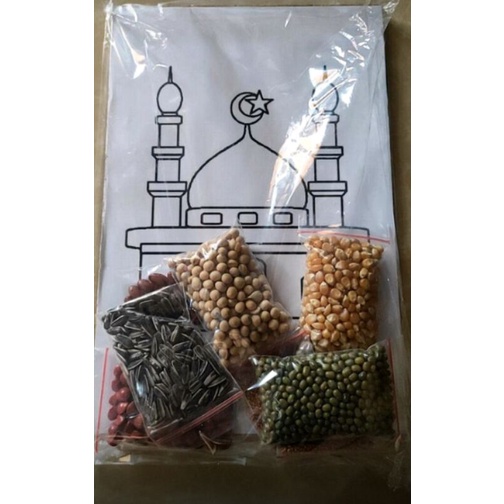 

kolase biji bijian tempel sendiri gambar masjid