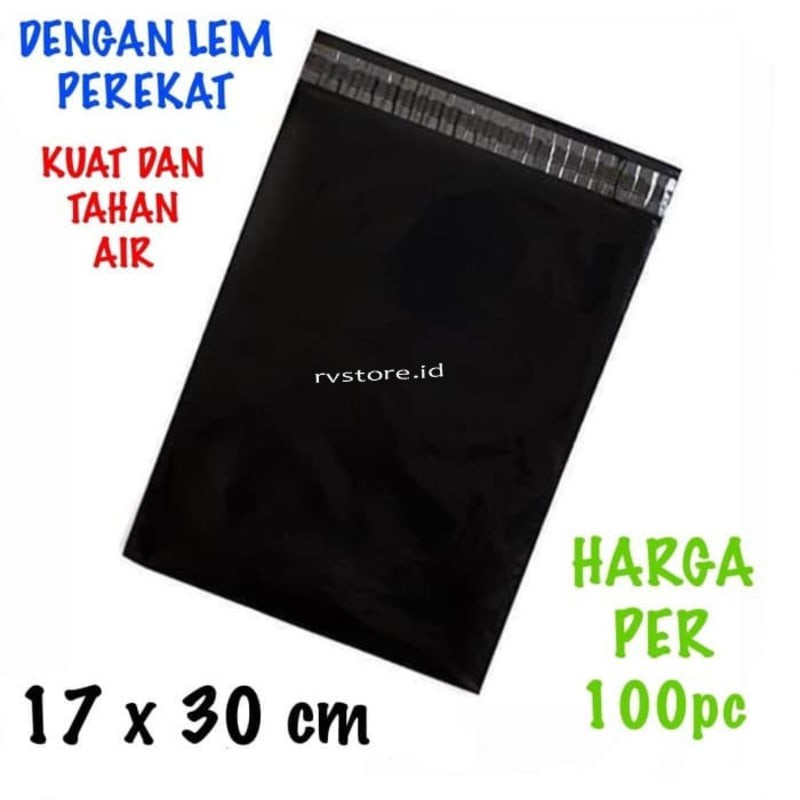 

plastik amplop bungkus online polymailer +lem perekat uk 17x30