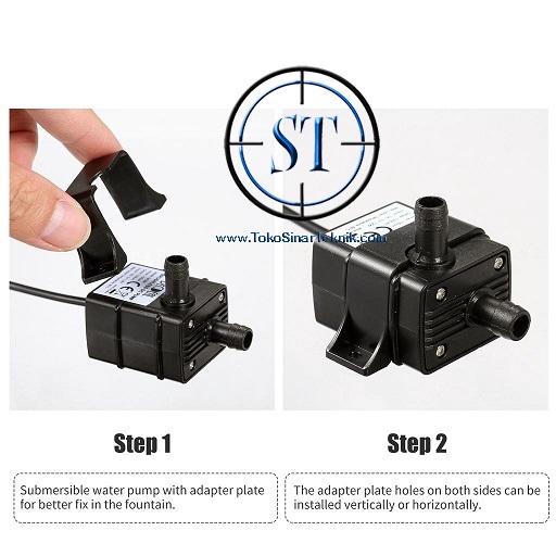 Pompa Air Mini USB Dc 3.5-9V Micro Aquarium Submersible Water Pump Plus Kabel USB 5v Powerbank
