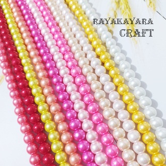 Mutiara sintetis berat 8mm/Renteng
