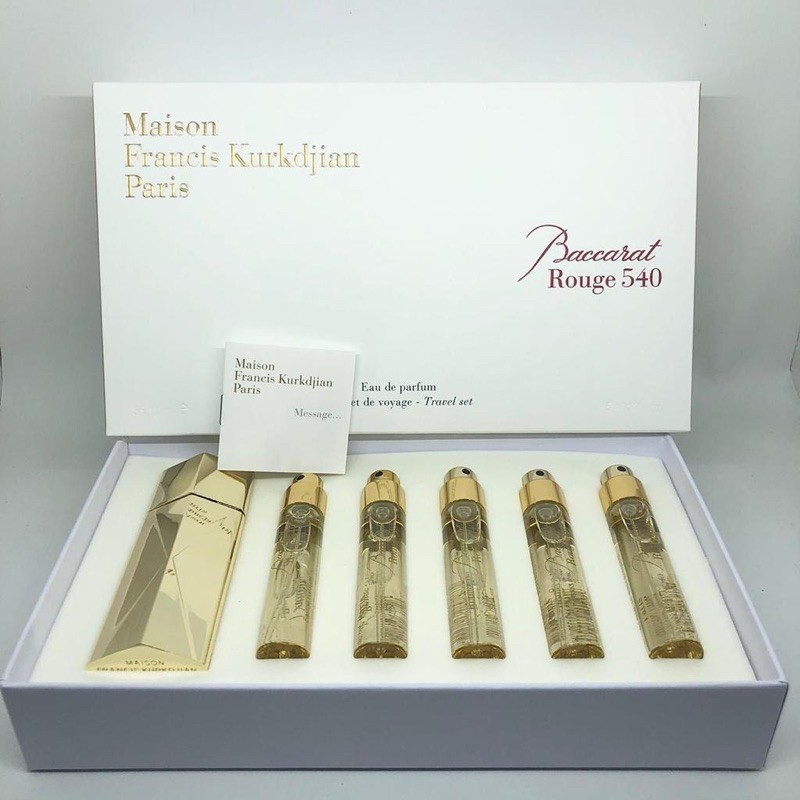 PARFUM ORIGINAL 100% PARFUM MFK BACCARAT ROUGE 540 EDP TRAVEL SET BOX SEGEL