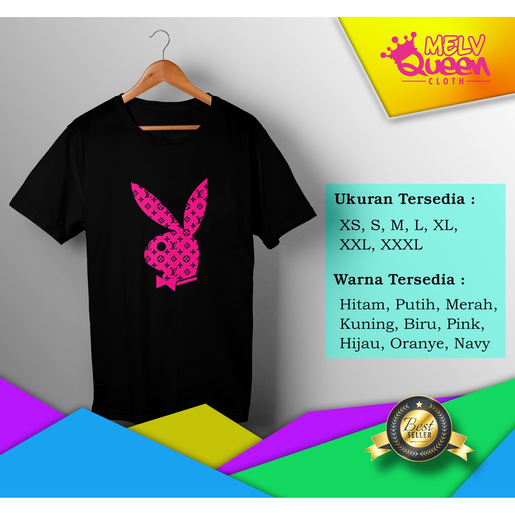 T-shirt / Kaos Louis Vuitton Playboy / Lengan Pendek