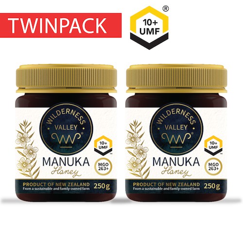 

PROMO Wilderness Valley Manuka Honey UMF 10+ 2x250g TWIN PACK, MGO 388, New Zealand, Ready Stock