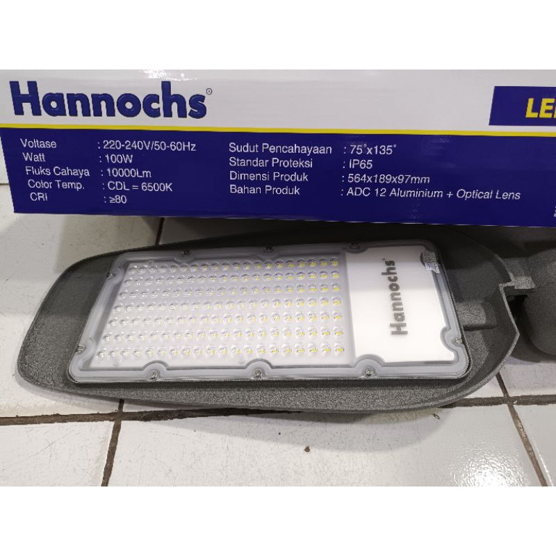 Lampu Jalan Hannochs 100 Watt Cahaya Putih / Led Street Light Adjust