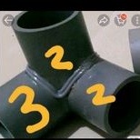 tee 3 way 3x2x2 inci fitting 3x2x2